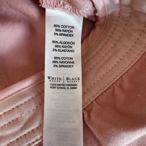 White House Black Market Light Pink woman’s  cotton size 4 Jacket - Picture 8 of 8